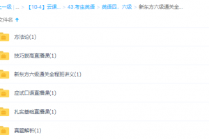 新东方六级通关全程班视频课程